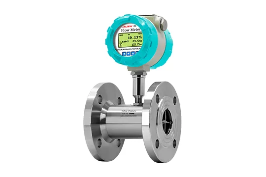 Medidor de flujo de turbina de brida